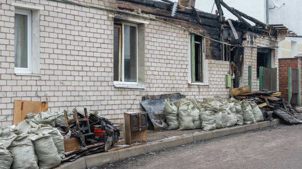 Professional Fire Damage Removal technician working in Cypress, TX